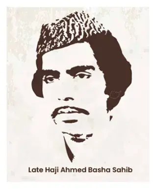 Late Haji Ahmed Basha Sahib — founder of AHMEDIA Hotel