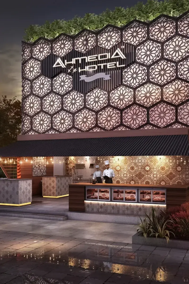 Interior of AHMEDIA Hotel, Vaniyambadi