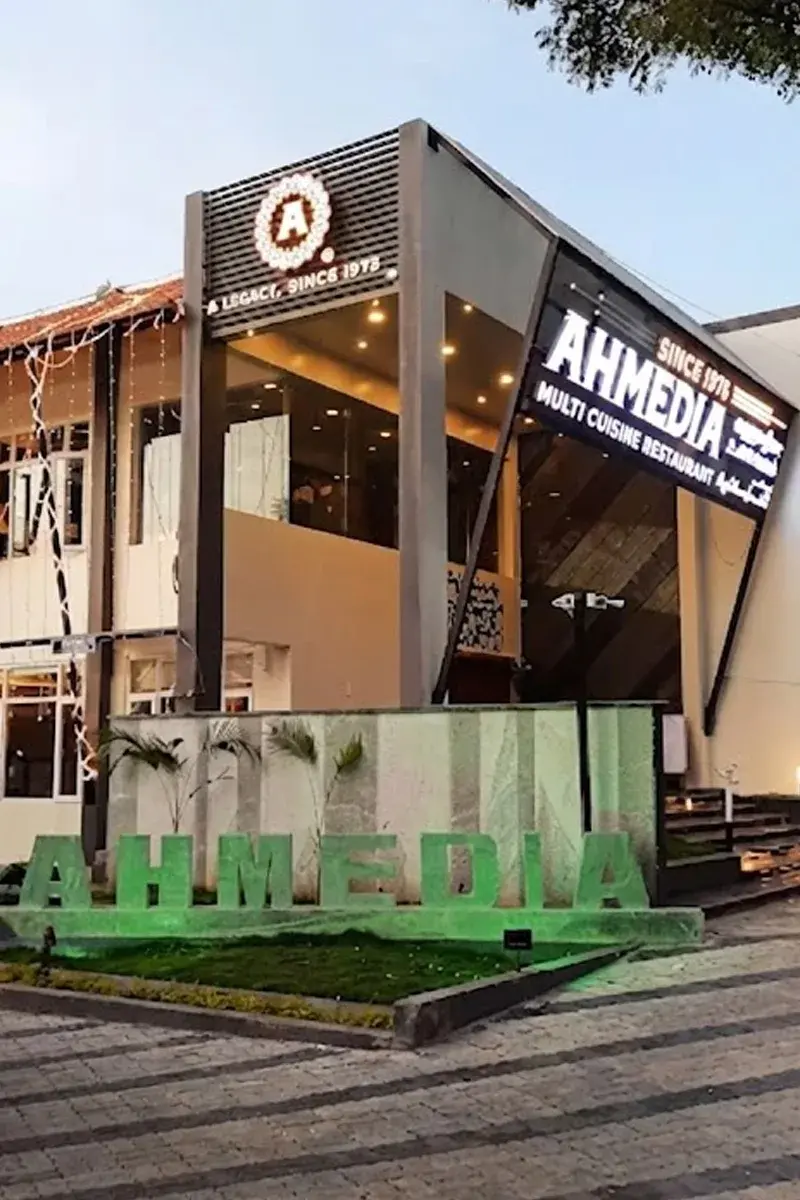 AHMEDIA Multi Cuisine Restaurant exterior on NH48