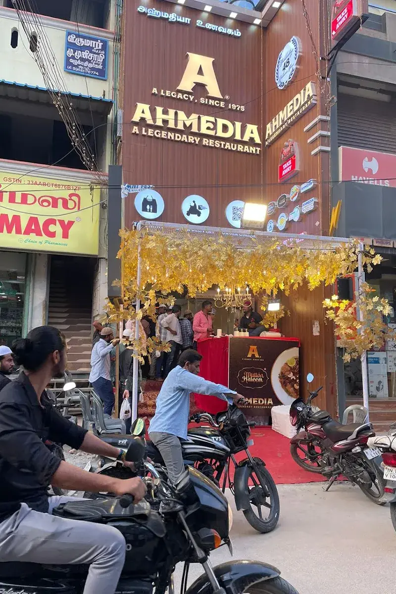 Mutton Haleem outdoor counter at AHMEDIA